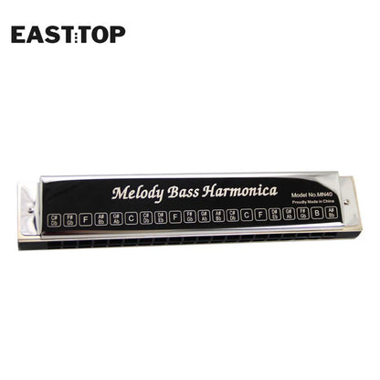 EASTTOP T1-1s( Mn40)  Melody Bass Harmonica Musical Instruments Pocket Harmonica  for Adults Kids Players