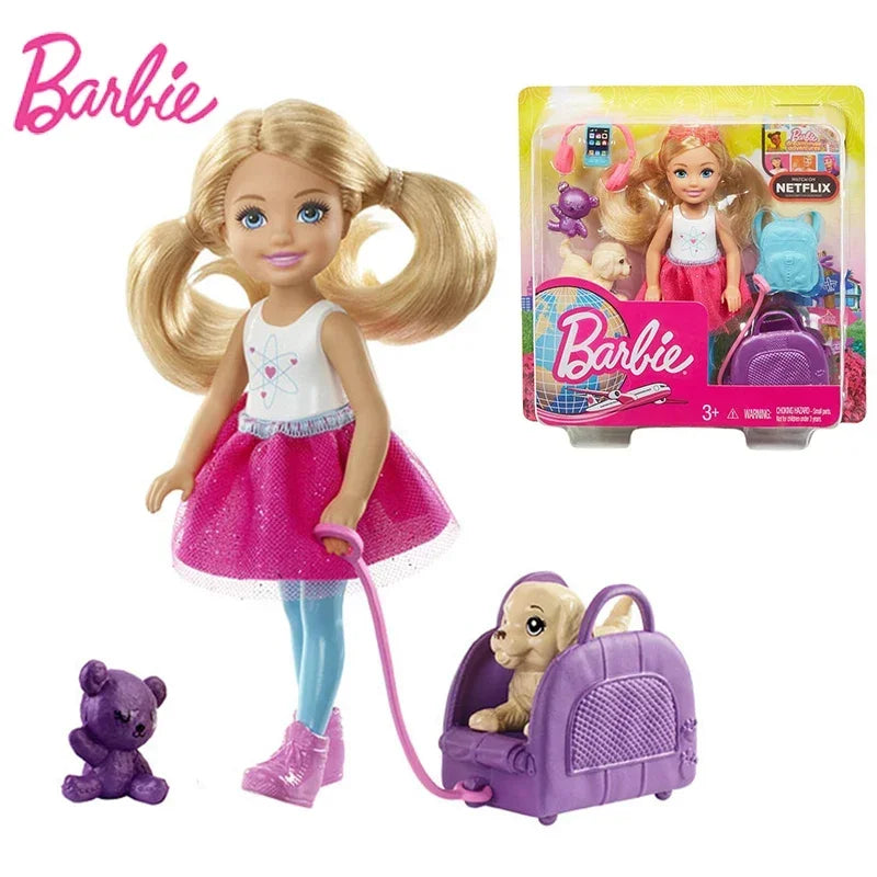 Original Barbie Mini Chelsea 10cm Dolls for Girls Genuine Top Brand Mattel Toys for Kids Children Baby Christmas Birthday Gifts