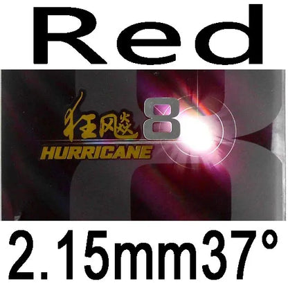 DHS Hurricane 8 Hurricane8 Pips in Table Tennis Rubber With Sponge PingPong Rubber
