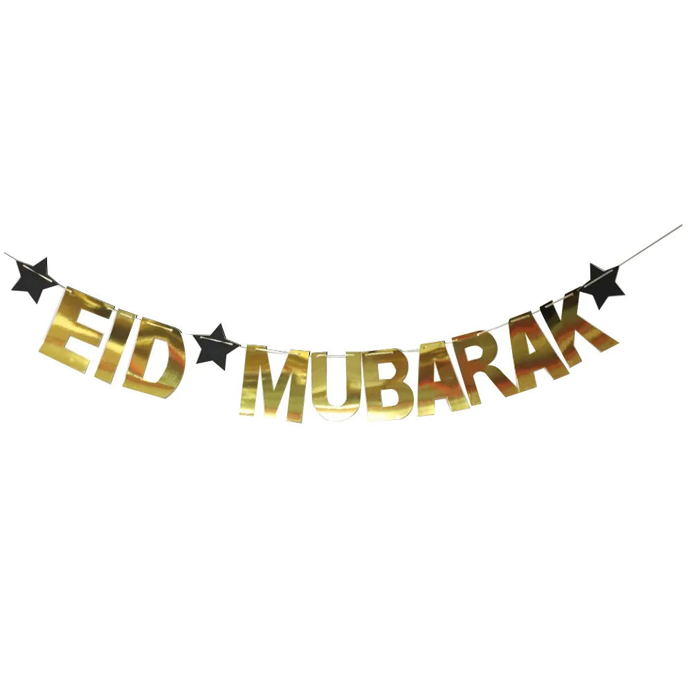 2022 Eid Mubarak Disposable Tablecloth Table Runner Banner Balloons Islamic Muslim Party Decor Ramadan Kareem Eid Al Adha Gift