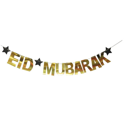 2022 Eid Mubarak Disposable Tablecloth Table Runner Banner Balloons Islamic Muslim Party Decor Ramadan Kareem Eid Al Adha Gift