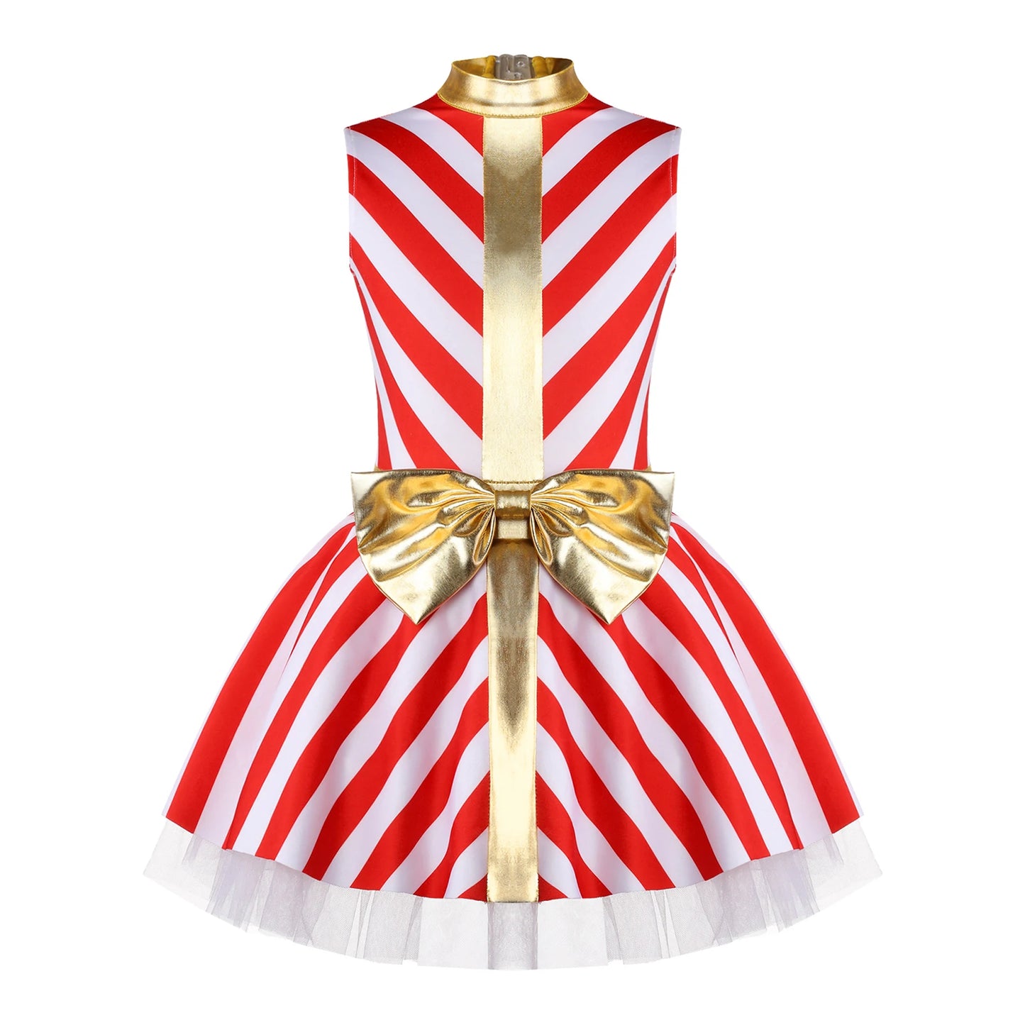 Girls Christmas Dance Dress Sleeveless Ballet Skating Gymnastics Leotard Tutu Xmas Carnival Party Cosplay Performance Costume