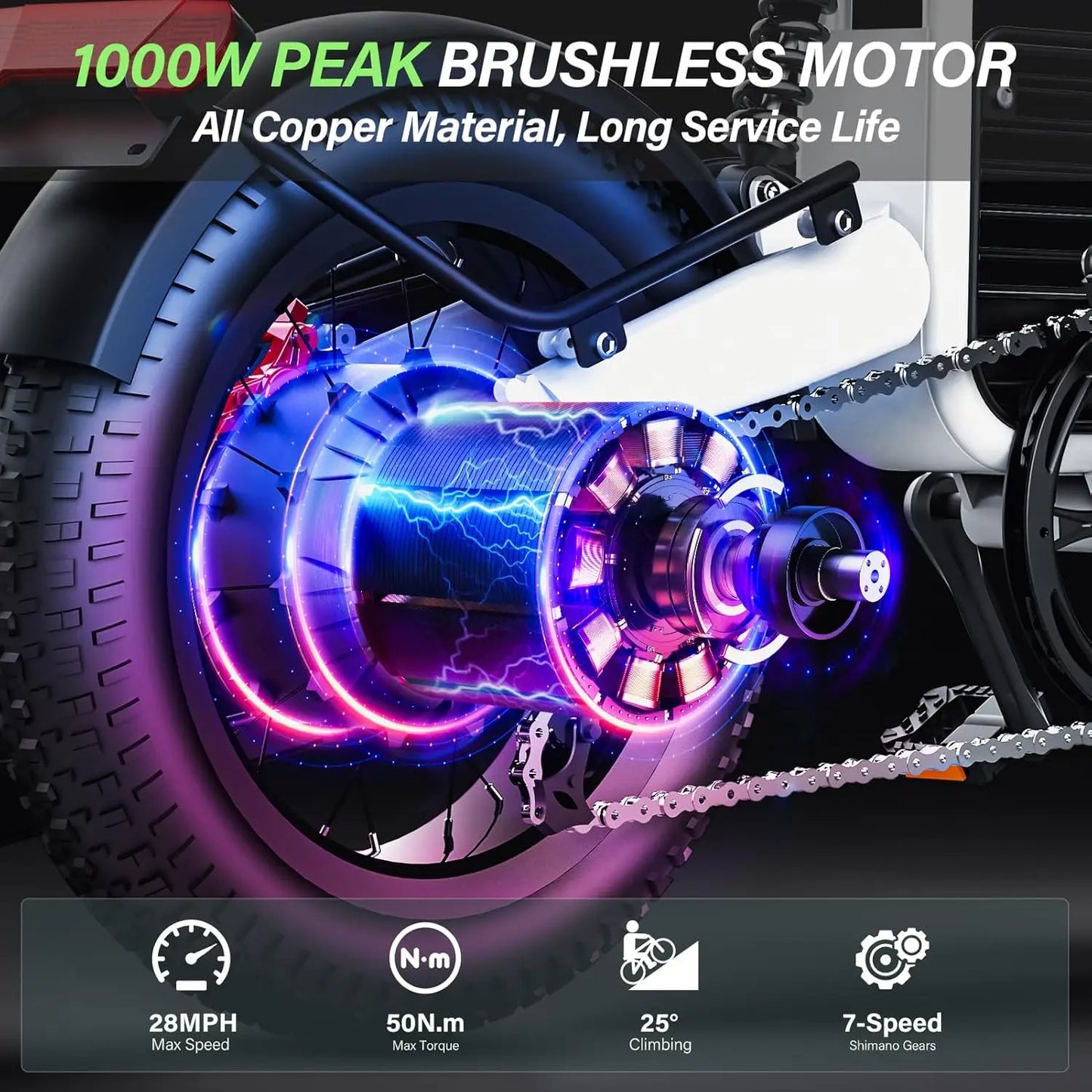 Coswheel Electric Bike T16 Adult Mountain Ebikes Road Ebike 1000W 48V 20AH Fat Tire Cycling Outdoor City Commuting Electric Bike