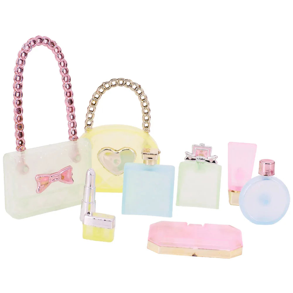 Doll Accessories Clothes Jewelry Luggage Suitcase Dollar Mini Plastic Toiletries Computer for 11.5 Inch Barbiees BJD Glasses Toy