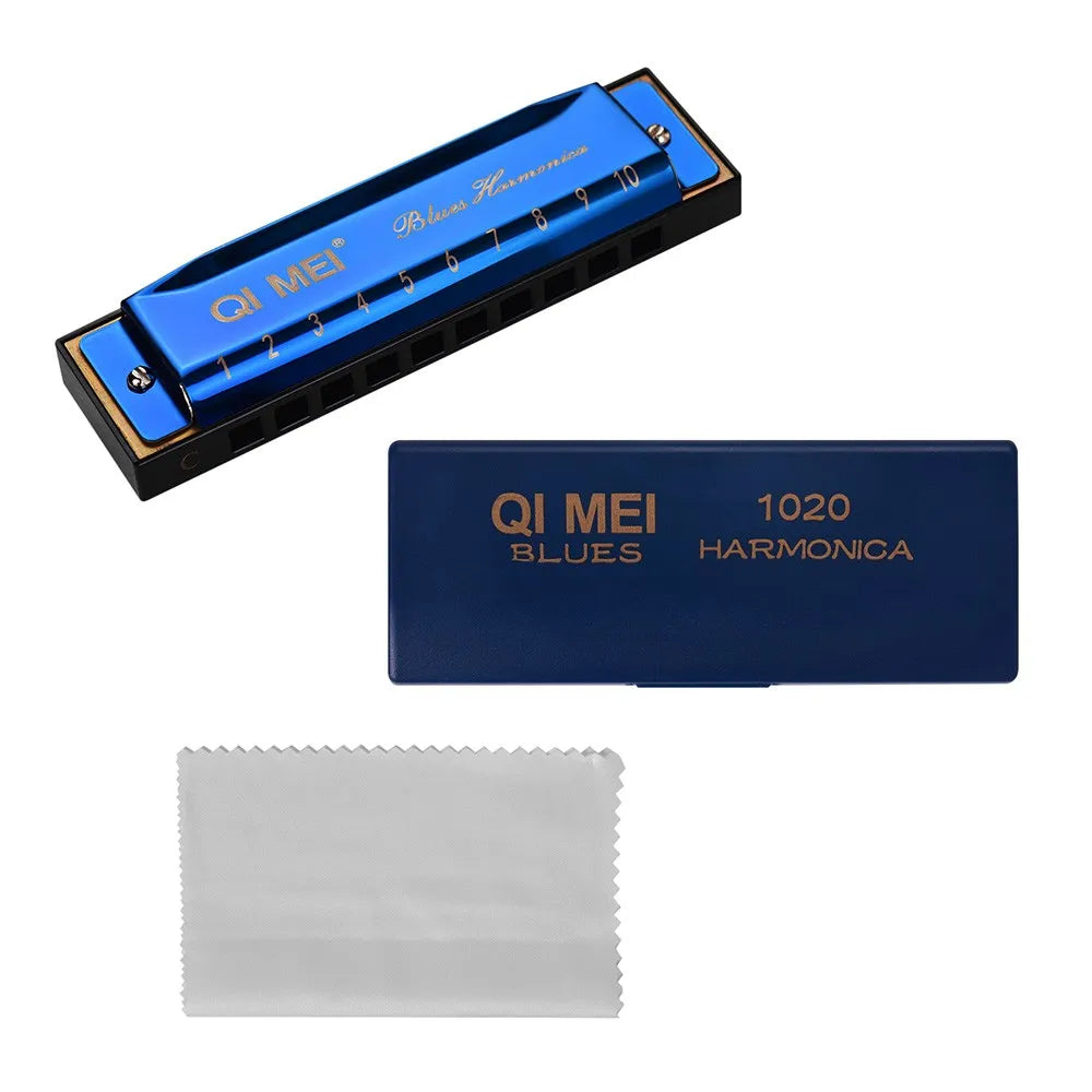 1020 Blues Harmonica Key of C 10 Hole 20 Note Harmonica Harp Musical Instrument for  Kids Harmonica Melodica