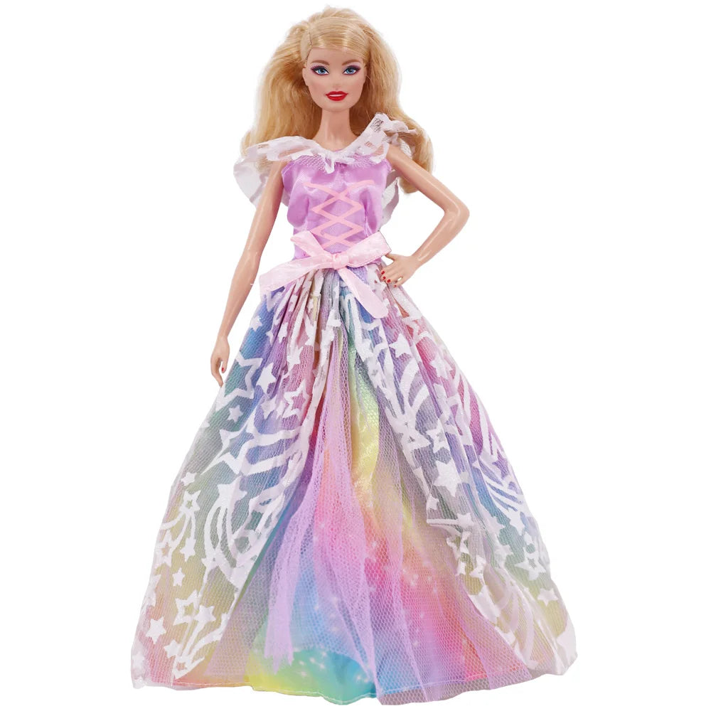 Doll Evening Dress Clothes Princess Dress Banquet Party Dress Tulle Dress for Barbiees&BJD Doll Clothes Accessories,Toy for Girl