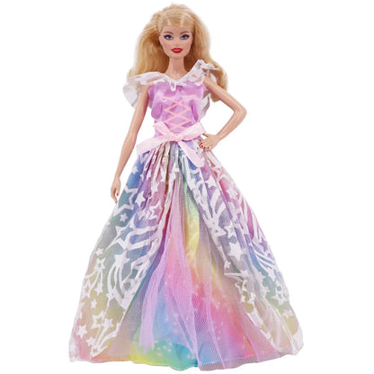 Doll Evening Dress Clothes Princess Dress Banquet Party Dress Tulle Dress for Barbiees&BJD Doll Clothes Accessories,Toy for Girl