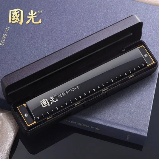 28 Holes Harmonica Accent / Polyphony C Key Harmonica Rofessional Harmonica Tremolo Mini Harps Woodwind Instruments