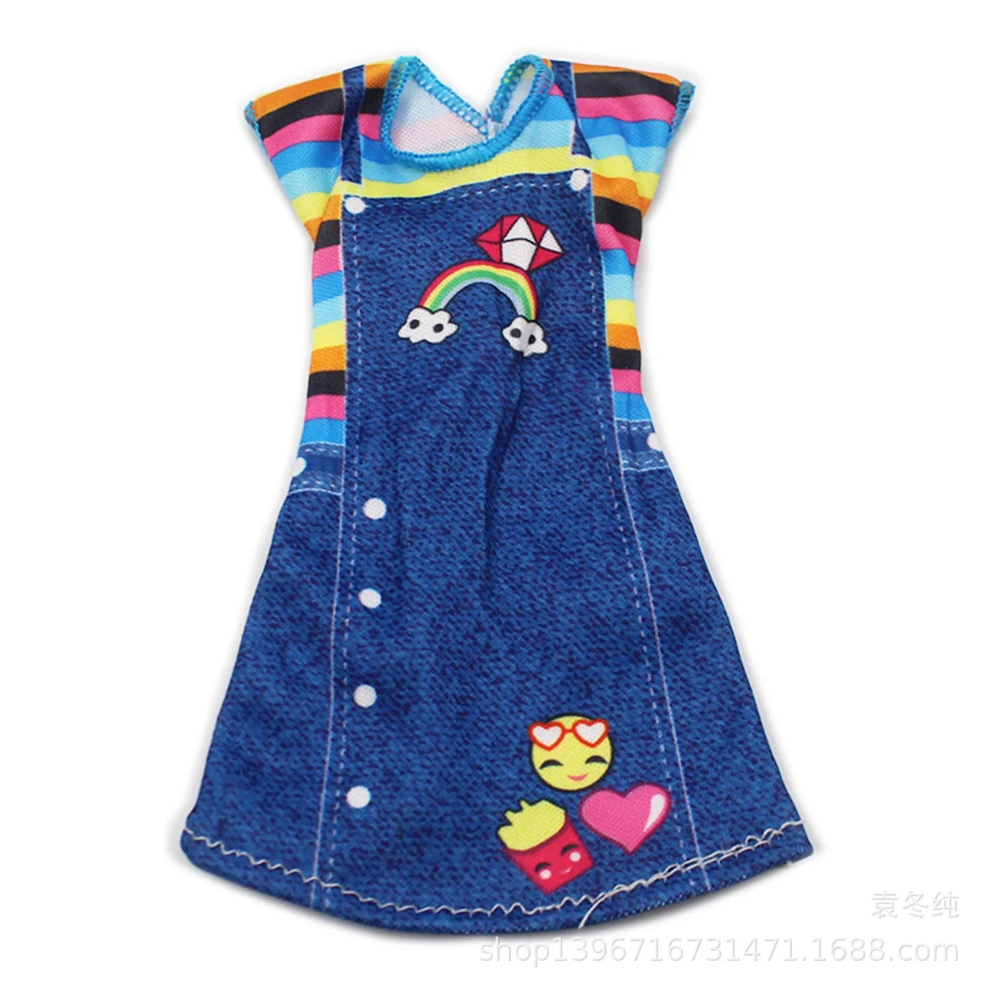 Fashion Clothing for Barbie Ken Dolls Clothes Movie Dress Up Denim Pants Set 1/6 Princess Skirts Bjd Toys for Girls Accessories