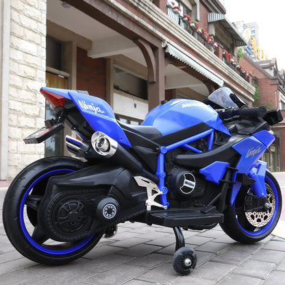 1.1M Long Children Electric Two Wheeled Rechargeable Drive Motorcycle for 3-9 Years Kids Ride On