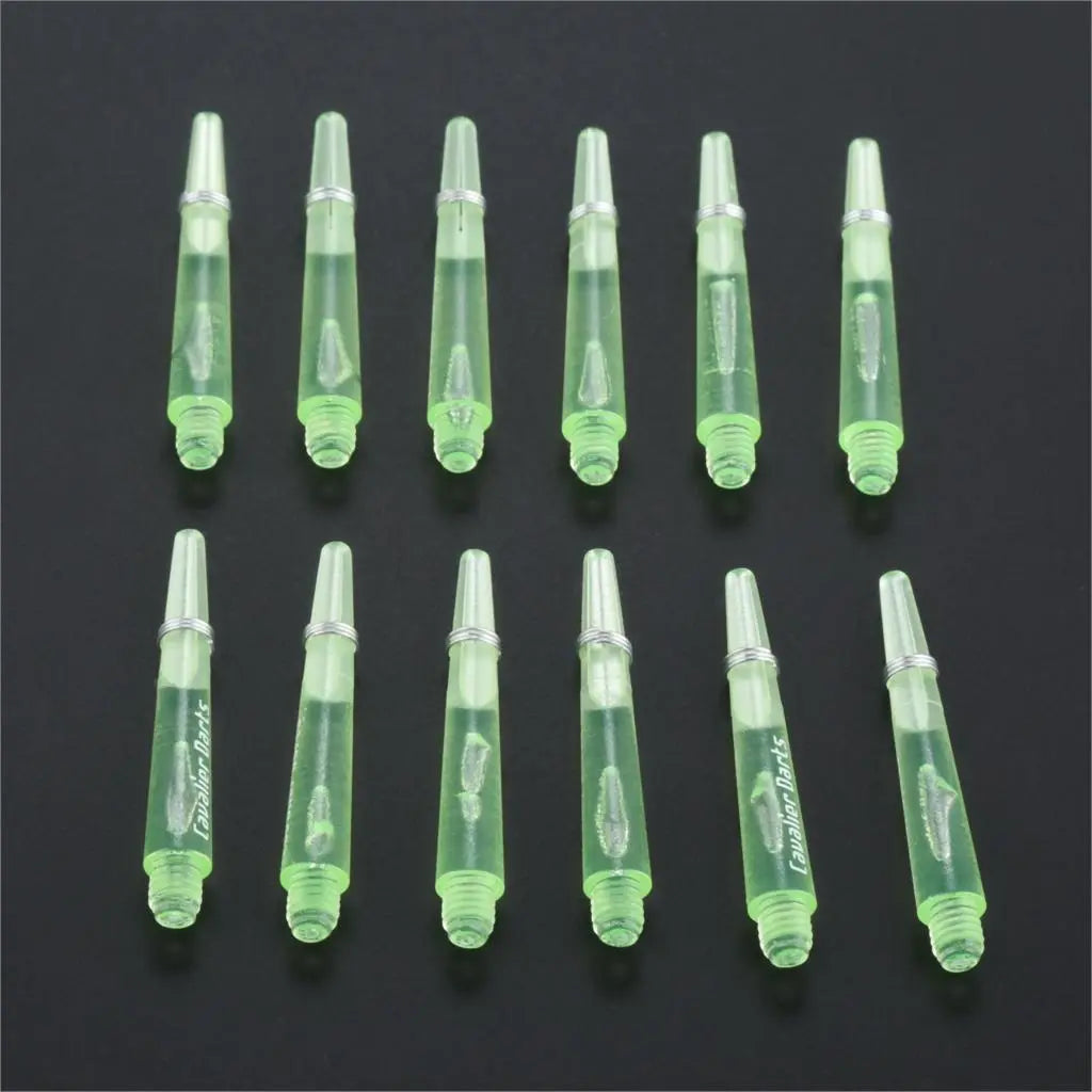 12pcs 45mm/35mm Plastic Darts Shafts 4.5mm Screw Thread Transparent Dart Stems With Stainless Steel O Ring for Steel & Soft Dart