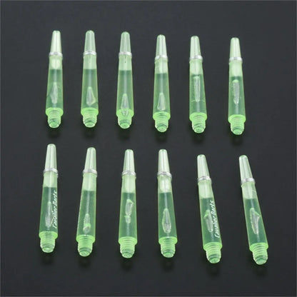 12pcs 45mm/35mm Plastic Darts Shafts 4.5mm Screw Thread Transparent Dart Stems With Stainless Steel O Ring for Steel & Soft Dart
