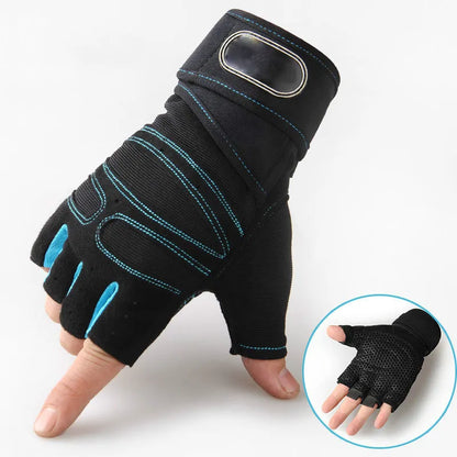 Gym Fitness Gloves Women Men Half Finger Cycling Bicycle Motorcyclist Gloves Weightlifting Yoga Sport Training Fingerless Gloves