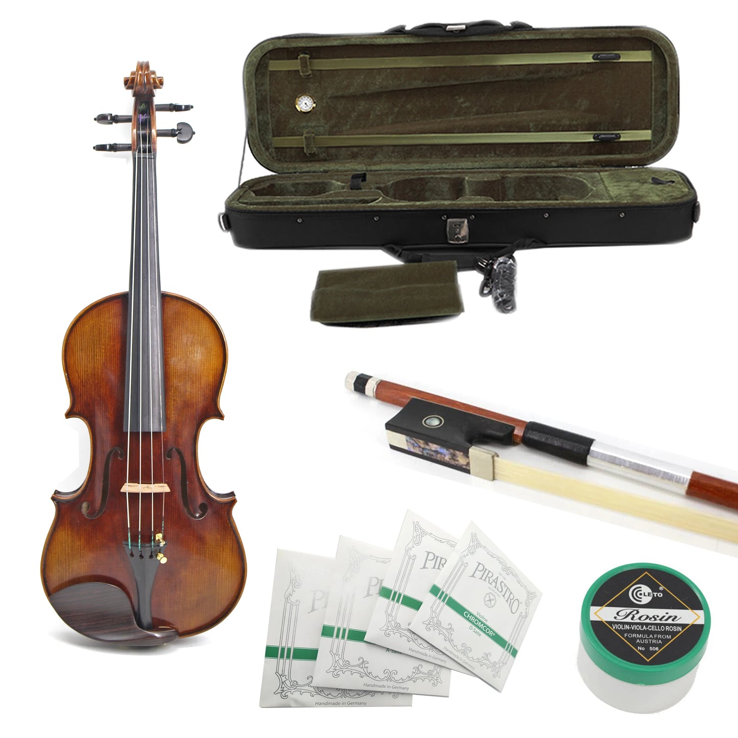 TONGLING Professional Top Master Violin 4/4 Size Handmade Oil Varnish & 20 Years Old European Spruce  Antique Violin