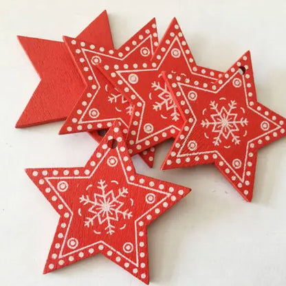 12pcs/Set Wooden Christmas Tree Toys Christmas Ornaments Christmas Decoration Party Home Wedding New Year 2022 Noel Navidad