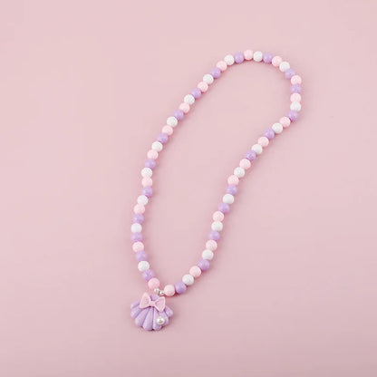 Makersland Cute Princess Children Charm Beads Necklace Kids Pendant Necklace for Baby Girl Jewelry Gifts Christmas Presents 2020