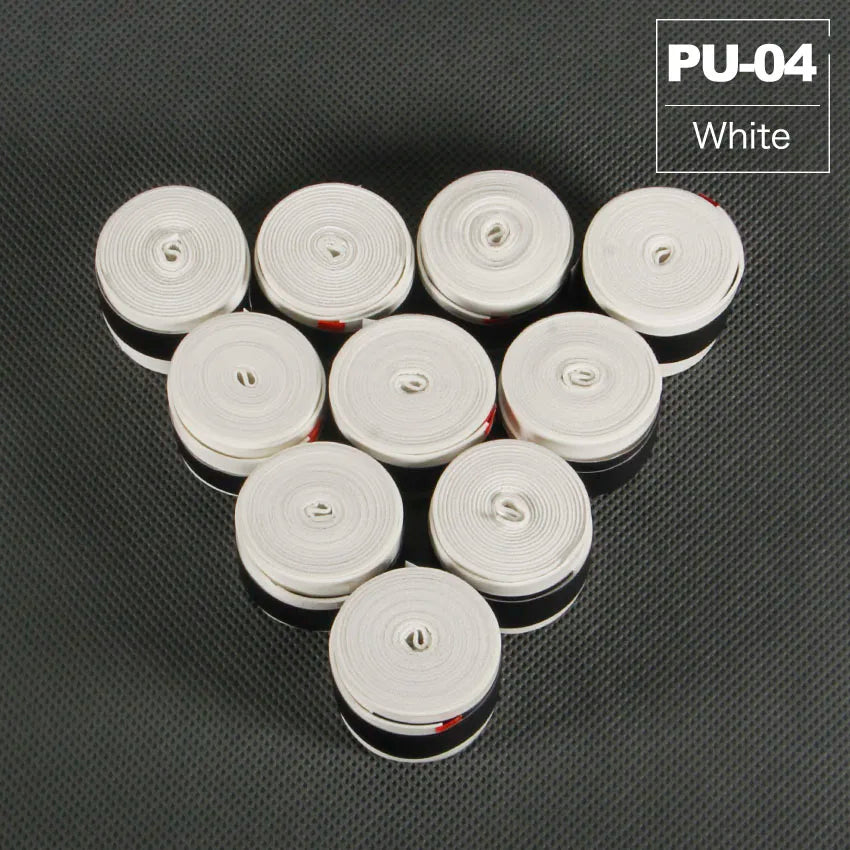 Queshark 10 Pcs Coated Anti-Slip Tennis Overgrips Badminton Grips Breathable Tennis Racket Tapes Sweatbands Fishing Rod Wraps