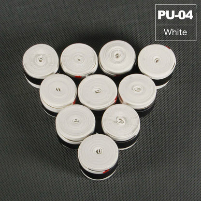 QUESHARK 10 Pcs Coated Anti-Slip Breathable Tennis Racket Sweat Bands Tapes Fishing Rods Badminton Racket Over Grip Wrap Tapes