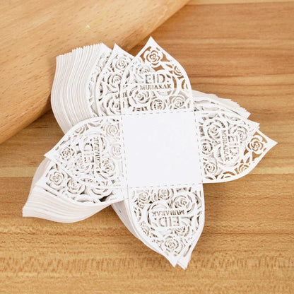 10-50Pcs Eid Mubarak Chocolate Wrappers Mini Baking Cups Cake Liner Ramadan Candy Gift Packaging Box Eid Party Decor Supplies
