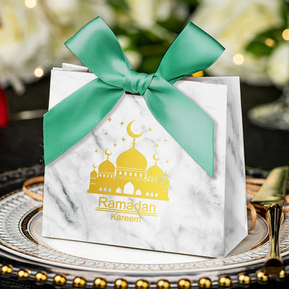Eid Mubarak Candy Box Set Paper Packaging Gift Bag Party Favor Ramadan Gift Box Muslim Islamic Party Supplies Kareem Decoration