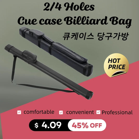 New 2/4Holes Pool Cue Case Billiard Bag With Divider Billiard Pool Cue Stick Carrying Bag Portable Billiard Case Accessories