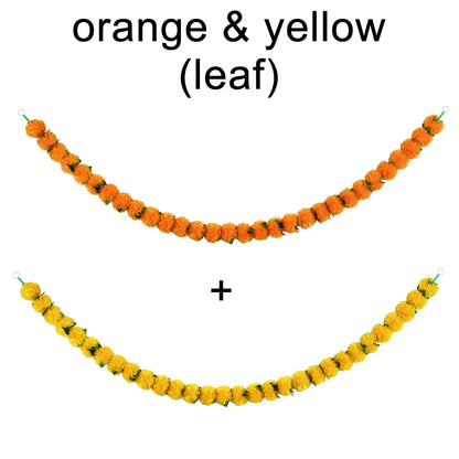 10-100pcs Marigold Flower Garland Decoration Artificial Flowers Indian Decor Diwali Pooja Day of the Dead Wedding Mexican Party