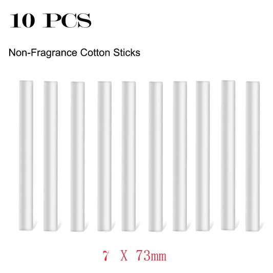 10Pcs 7X73mm Perfume-Less Cotton Stick Non-Fragrance Cotton Core for Car Outlet Air Freshener Auto Perfume Vent Air Freshener