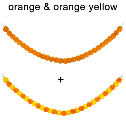10-100pcs Marigold Flower Garland Decoration Artificial Flowers Indian Decor Diwali Pooja Day of the Dead Wedding Mexican Party