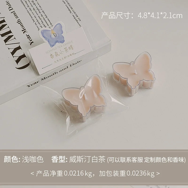 1pc Butterfly Christmas Tree Shape Scented Candles Home Fragrance Candle Aromatherapy Candles for Photo Prop Birthday Home Decor