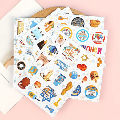6 Sheets EID Mubarak Paper Sticker Gift Box Lable Seal Stickers Islamic Muslim Eid Al-Fitr Decoration 2025 Ramadan Kareem Supply