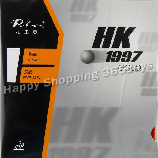Palio HK1997 GOLD (Sticky) Pips-In Table Tennis (PingPong) Rubber With Sponge (H48-50)