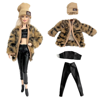 NK 1 Set 30CM Princess Clothes Outfit Dress Fashion Coat  Pants Clothes for Barbie Doll Accessories Girl Toy  JJ