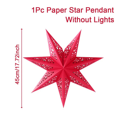 Eid Mubarak Hollow Out Star Hanging Pendant Christmas Ramadan Decor for Home Islam Muslim Party Mubarak Eid Al Adha Kareem
