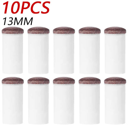 5/10pcs 11mm/ 13mm Slip-On Pool Cue Tips Plastic Snooker Cue Ferrule Billiard Accessories for Billiards Fans Entertainment