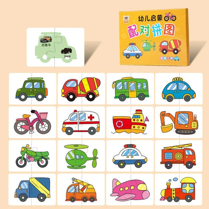 Kids Animal Puzzles for Toddlers 1 2 3 Years Boys Girls Learning Animals Memory Card Matching Game Educational Toys for Children