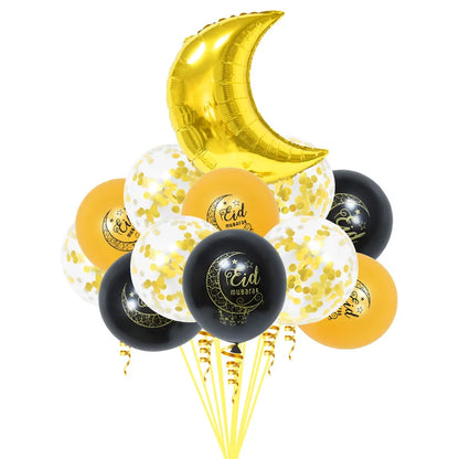 10Pcs Eid Al-Adha Balloon Ramadan Eid Mubarak Ballons Decorations Ramadan Kareem Gift Islamic Muslim Holiday Party Decor