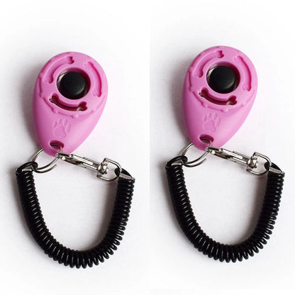 2pcs Dog Clicker Toys Pet Tranining Clickers Obedience Dog Cat Training Trainer