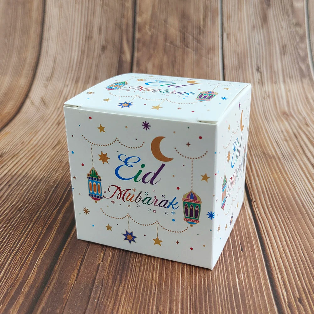 5Pcs Eid Mubarak Gift Box Ramadan Candy Cookie Boxes for Kids Ramadan Packaging Eid Gift Packing Box Ramadan Decoration 2024
