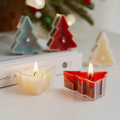 1pc Butterfly Christmas Tree Shape Scented Candles Home Fragrance Candle Aromatherapy Candles for Photo Prop Birthday Home Decor