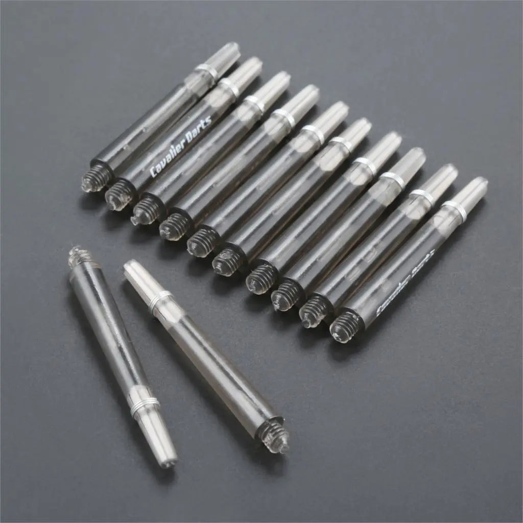 12pcs 45mm/35mm Plastic Darts Shafts 4.5mm Screw Thread Transparent Dart Stems With Stainless Steel O Ring for Steel & Soft Dart