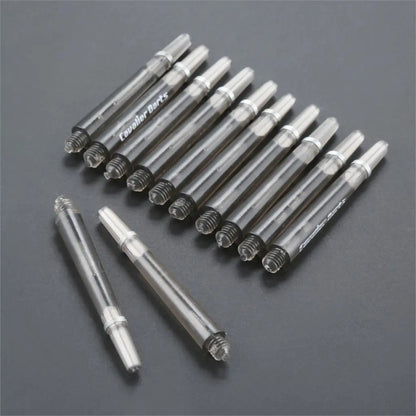 12pcs 45mm/35mm Plastic Darts Shafts 4.5mm Screw Thread Transparent Dart Stems With Stainless Steel O Ring for Steel & Soft Dart