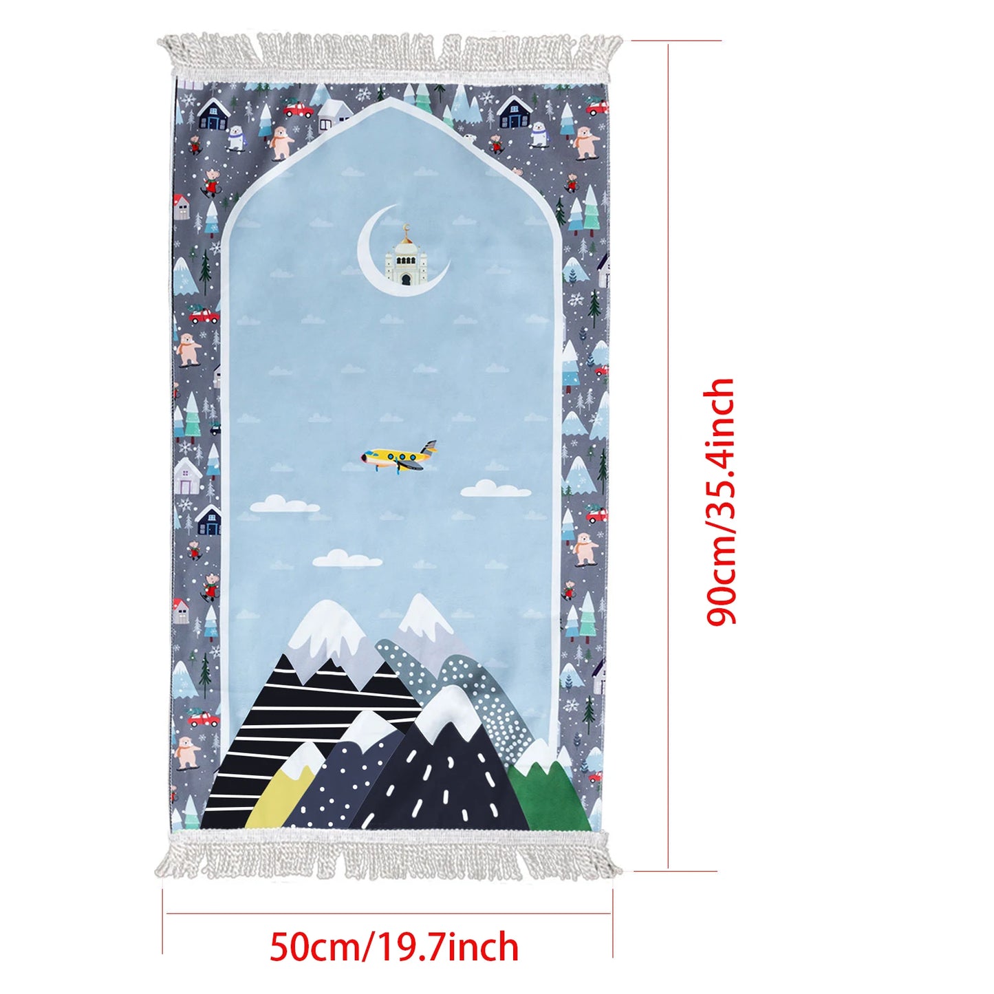 Muslim Kids Prayer Mat Islamic Soft Prayer Rug Islam Eid Gift Tapis De Priere