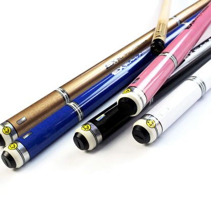 2018 New Design EX Pool Cues 13mm Tips Black/White/Pink/Blue Colors Stick Center Joint Billiard Cue Sticks