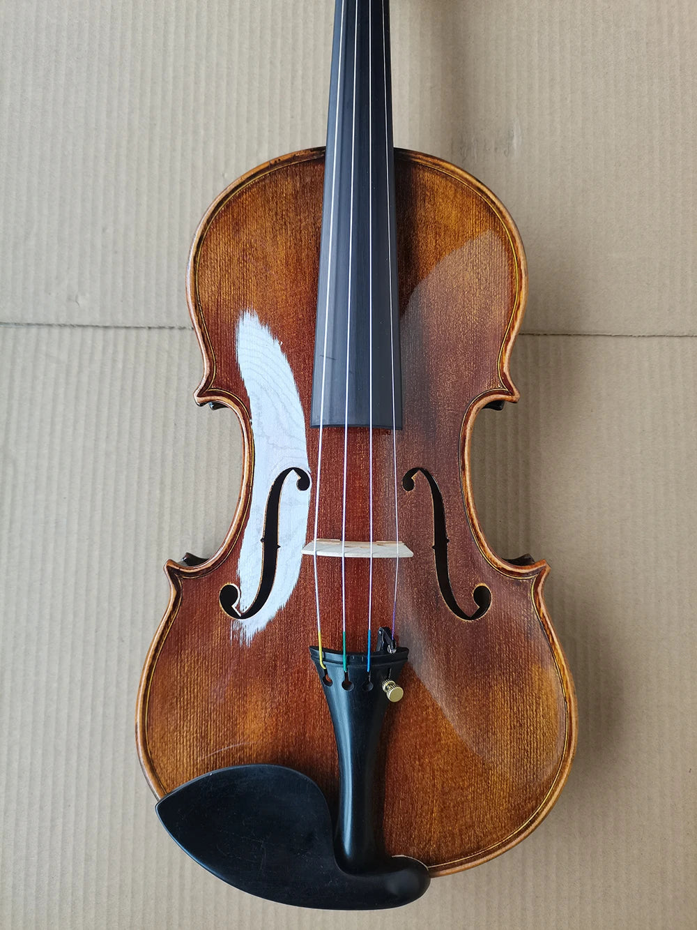 All Handmade Dark Brown Cashew Violin 4/4 Adult Student Stradivarius 1715 Professional Violino Musical Instruments With Case Bow