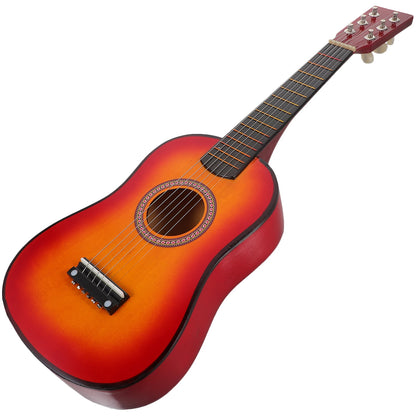 23 Inch Folk Acoustic Guitar Basswood Ukulele 6 Strings Kids Beginners Music Instrument Child Small Guitar Playing Learning Toy