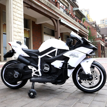 1.1M Long Children Electric Two Wheeled Rechargeable Drive Motorcycle for 3-9 Years Kids Ride On