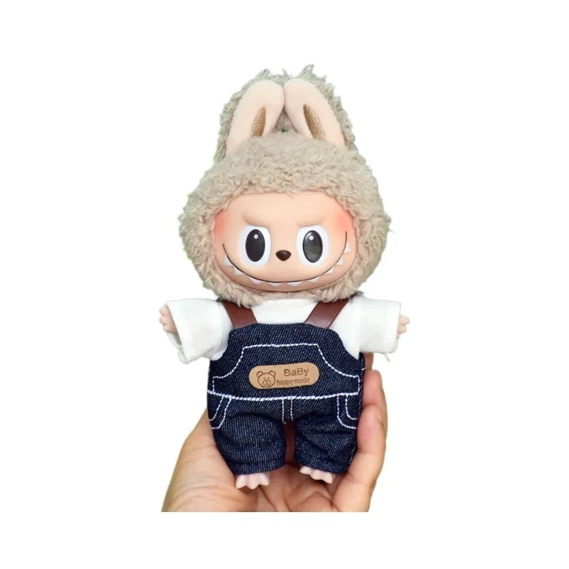 17cm Mini Plush Doll'S Clothes Outfit Accessories for Korea Kpop Exo Labubu Idol V1 V2 Black Dress Suit Clothing Gift