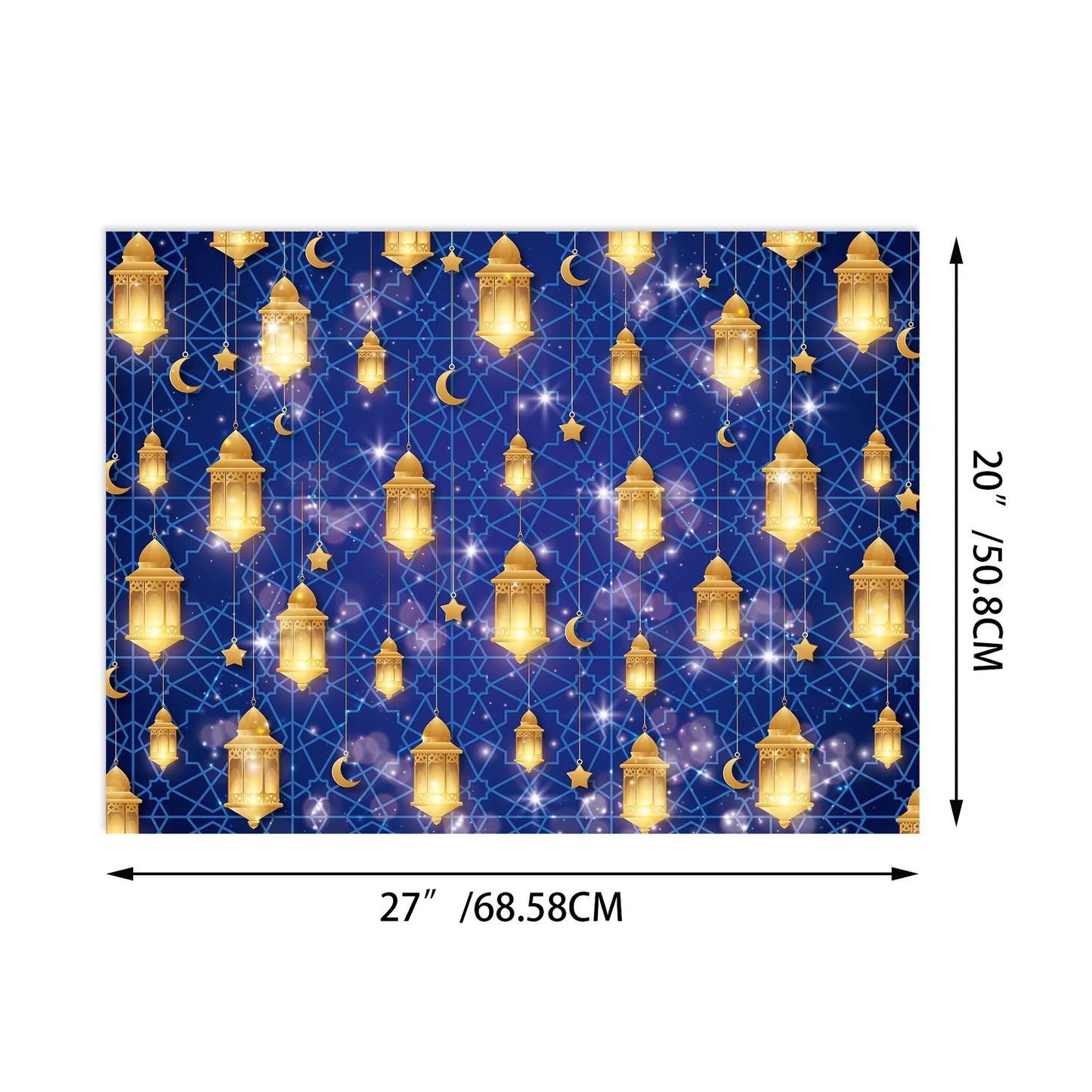 MorSun 12pcs Moon Mosque Patterns Eid Mubarak Gift Wrapping Paper in 4 Designs for for Islam Baby Shower Celebration Party