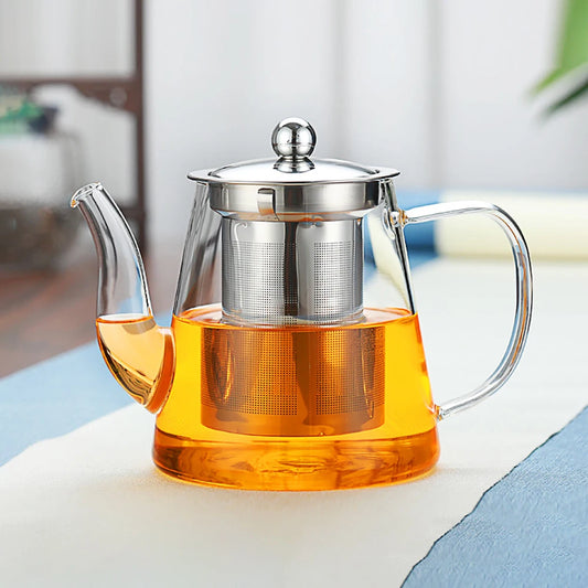 High Quality Tea Infuser Pot Heat-Resistant Glass Teapot Cup With Filter Flower Tea Pot Oolong Puer Kettle Glass Coffee Tea Pot