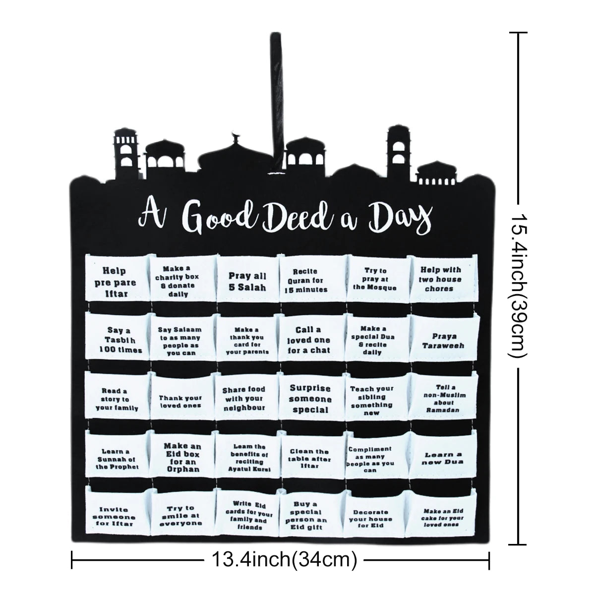 Ramadan Countdown Felt Calendar Eid Mubarak Decorations for Home Islamic Muslim Party Decor Ramadan Kareem Eid Al Adha Kid Gifts
